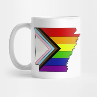 Progress pride flag - Arkansas Mug